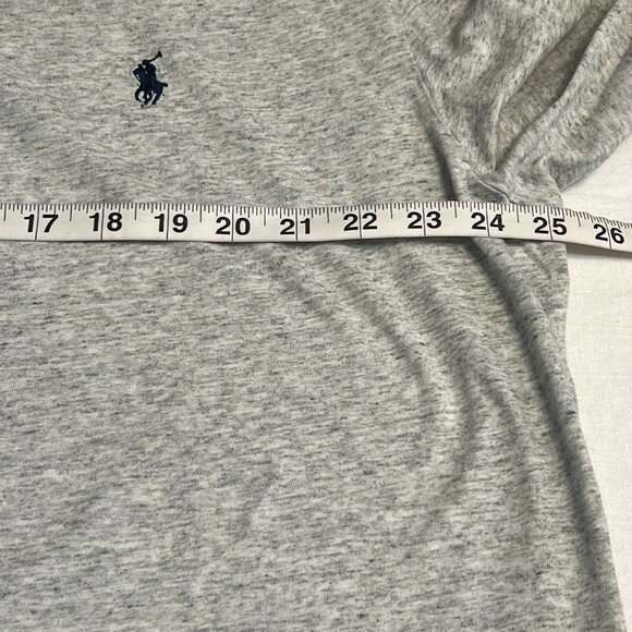Polo by Ralph Lauren Men's XXL Long Sleeve Shirt Gray Crewneck Logo Casual Tee - Picture 8 of 9